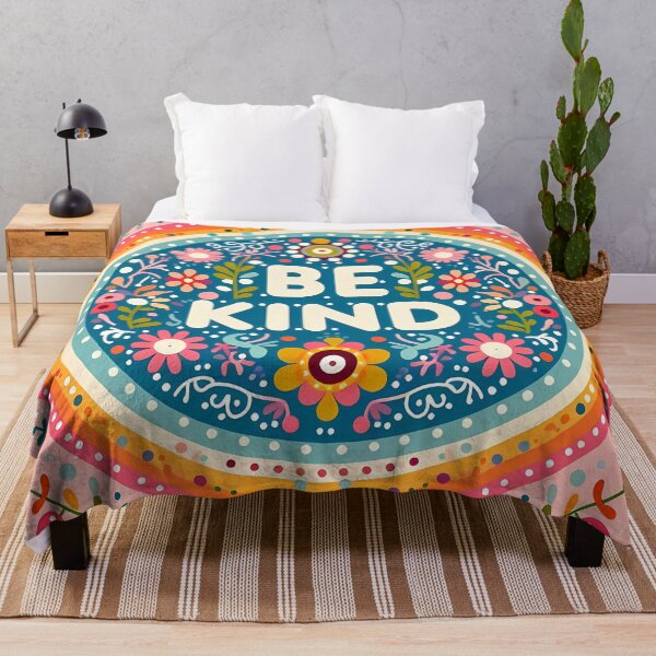 Item preview, Be Kind Floral Mandala - Scandinavian Folk Art by heidiannemorris © designed and sold by FOLK ART FUSION by heidiannemorris.