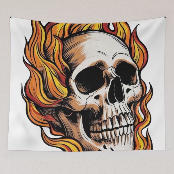 Item preview, Skull on Fire Art - Rock Your Wild side! designed and sold by Coolverce.