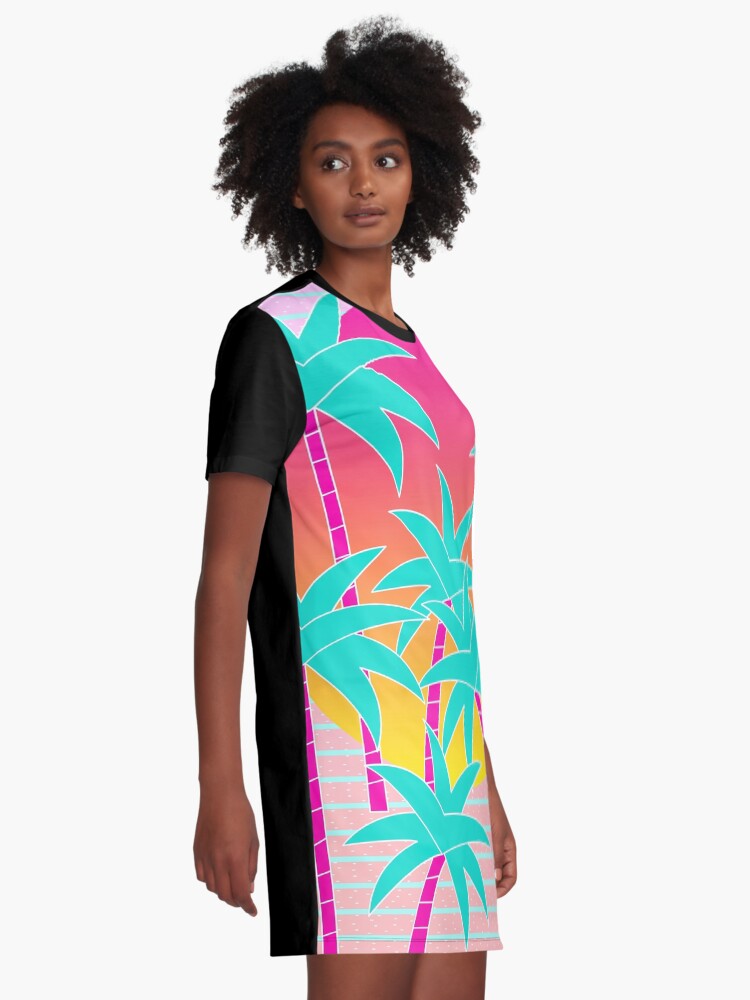 Alternate view of Hello Miami Sunset Graphic T-Shirt Dress