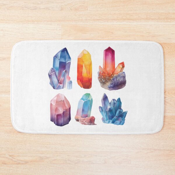 Item preview, Watercolor Crystals Set - Colorful Gemstones and Minerals Art designed and sold by Kollibri.