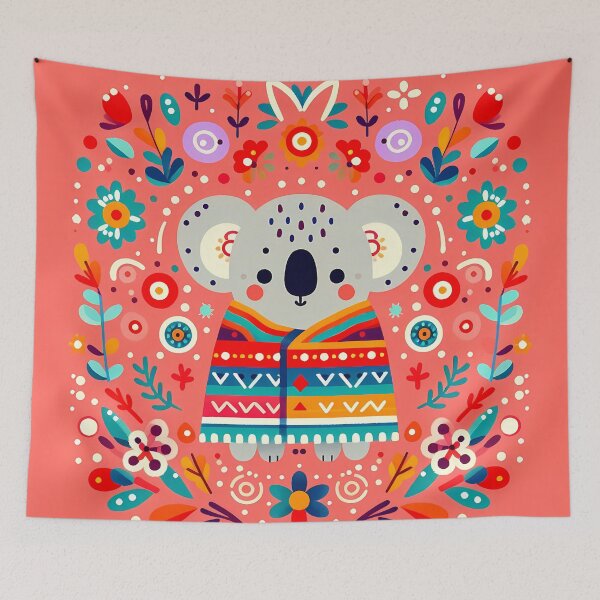 Item preview, Cute Koala Cuddles - Scandinavian Folk Art by heidiannemorris © designed and sold by FOLK ART FUSION by heidiannemorris.