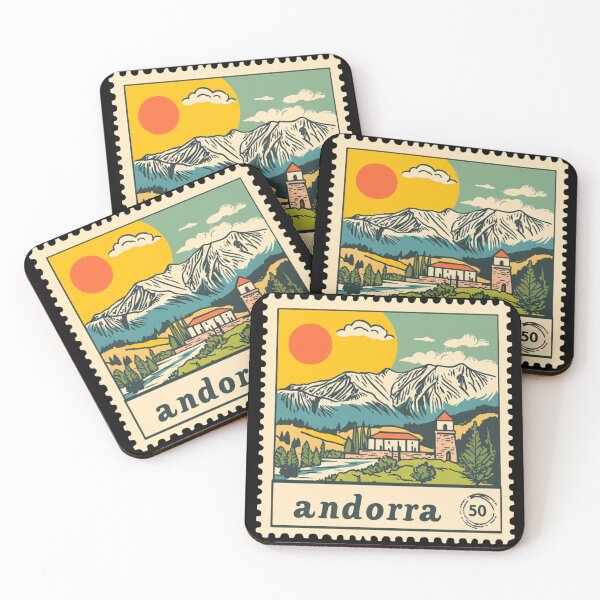 Item preview, Andorra Scenic Vintage Mountain Stamp designed and sold by tiigerdad.