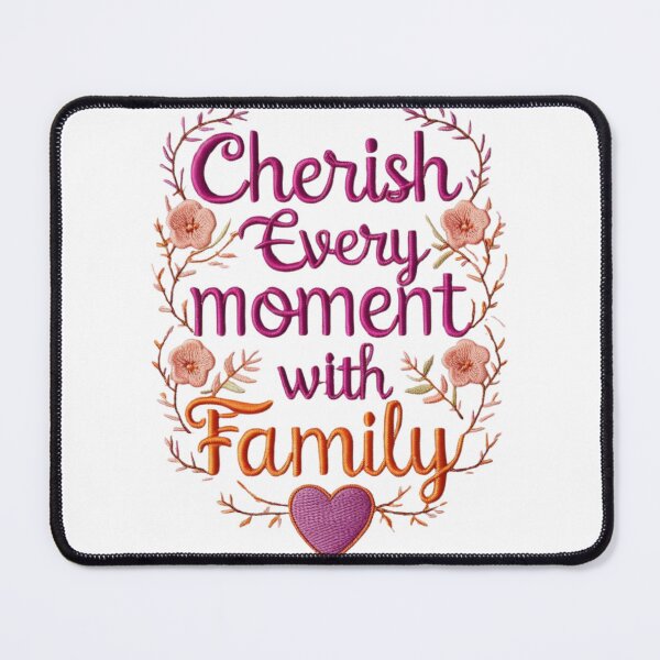 Item preview, Floral Cherish Every Moment with Family Embroidery designed and sold by ArtDesignTp.
