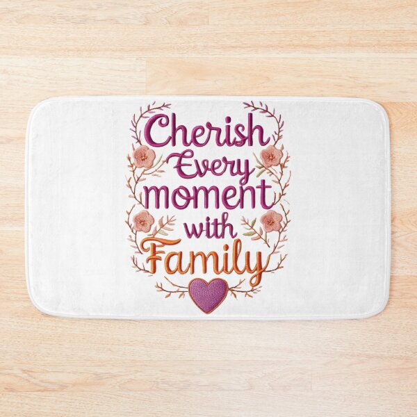 Item preview, Floral Cherish Every Moment with Family Embroidery designed and sold by ArtDesignTp.