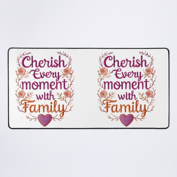 Item preview, Floral Cherish Every Moment with Family Embroidery designed and sold by ArtDesignTp.