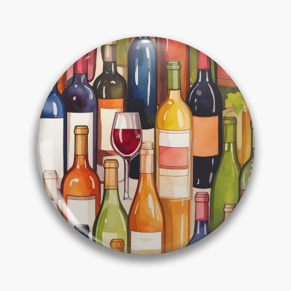 Item preview, Wine Bottles Pattern designed and sold by ArtFactoryAI.