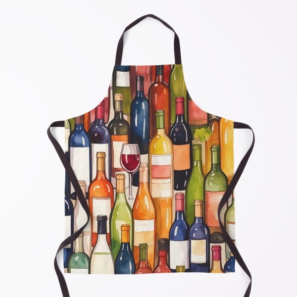 Item preview, Wine Bottles Pattern designed and sold by ArtFactoryAI.