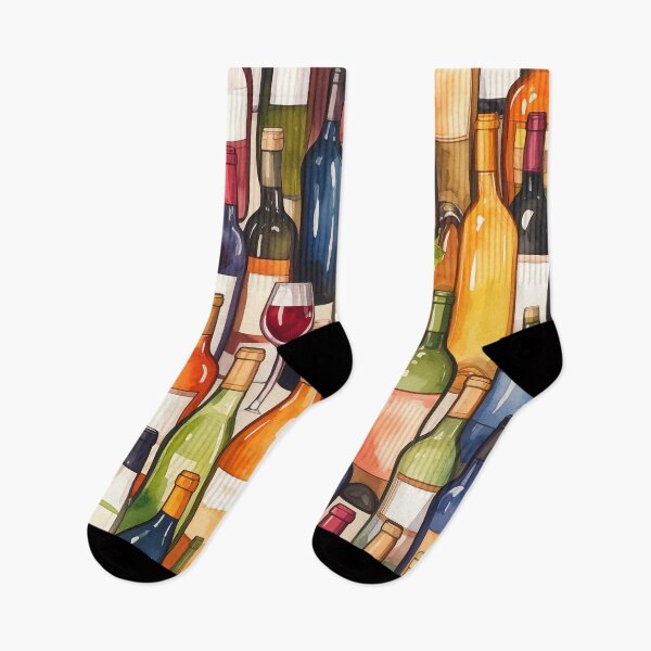 Item preview, Wine Bottles Pattern designed and sold by ArtFactoryAI.