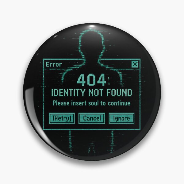 Artikelvorschau, 404 Identität nicht gefunden Fehler entworfen und verkauft von MysticArtisan.