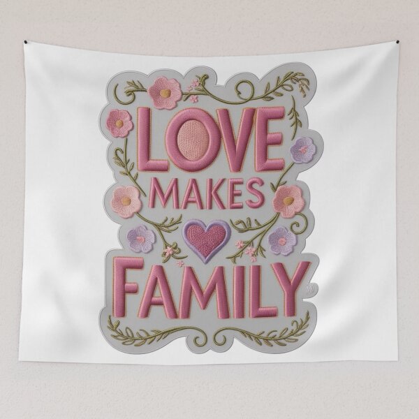 Item preview, Love Makes a Family Embroidered Patch designed and sold by ArtDesignTp.