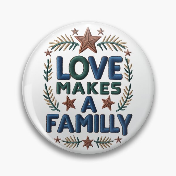Item preview, Love Makes a Family Embroidered Style Design designed and sold by ArtDesignTp.
