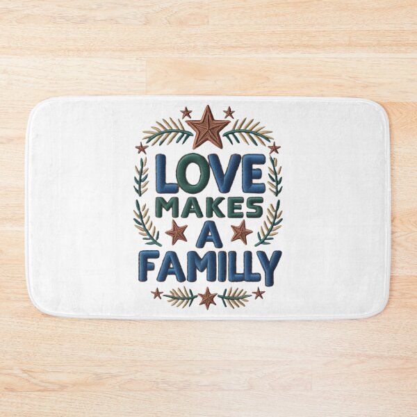 Item preview, Love Makes a Family Embroidered Style Design designed and sold by ArtDesignTp.