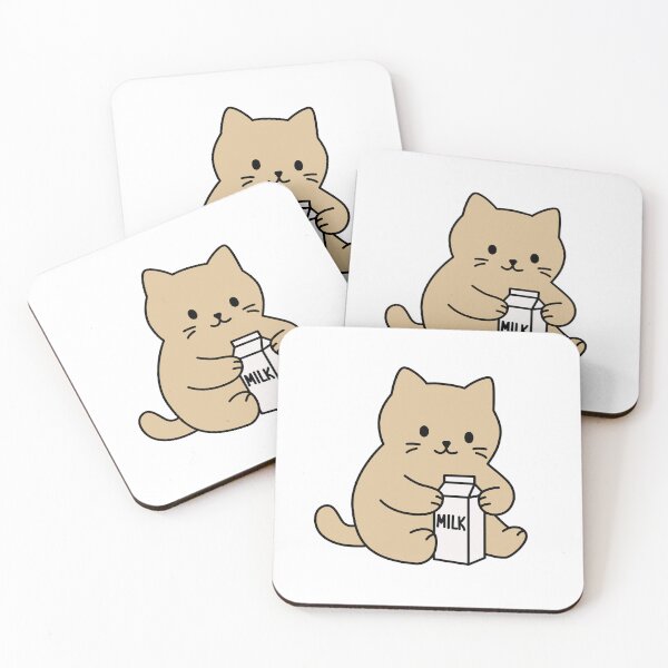 Item preview, Cute Cat with Milk Carton designed and sold by SagaDesignNo.