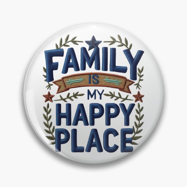 Item preview, Family Is My Happy Place Embroidered Patch Design designed and sold by ArtDesignTp.