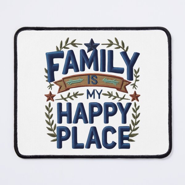 Item preview, Family Is My Happy Place Embroidered Patch Design designed and sold by ArtDesignTp.