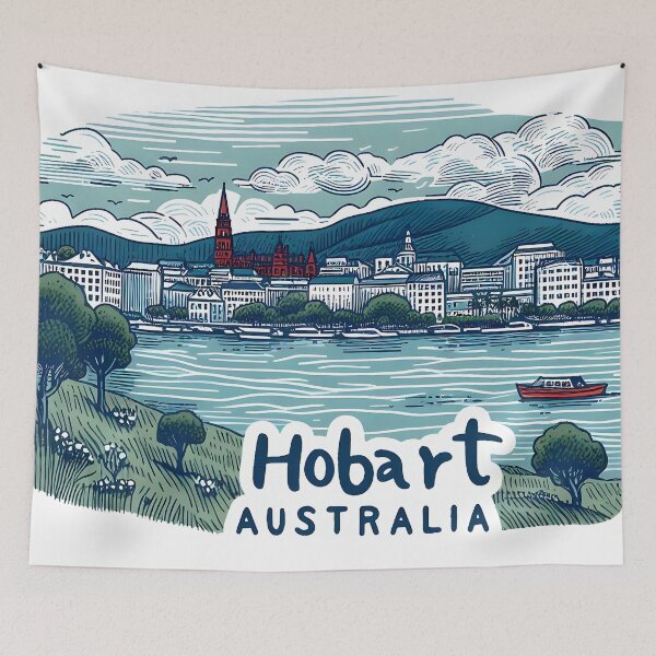 Item preview, Hobart Australia  designed and sold by WanderlustCoCo.