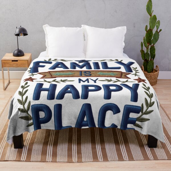 Item preview, Family Is My Happy Place Embroidered Patch Design designed and sold by ArtDesignTp.