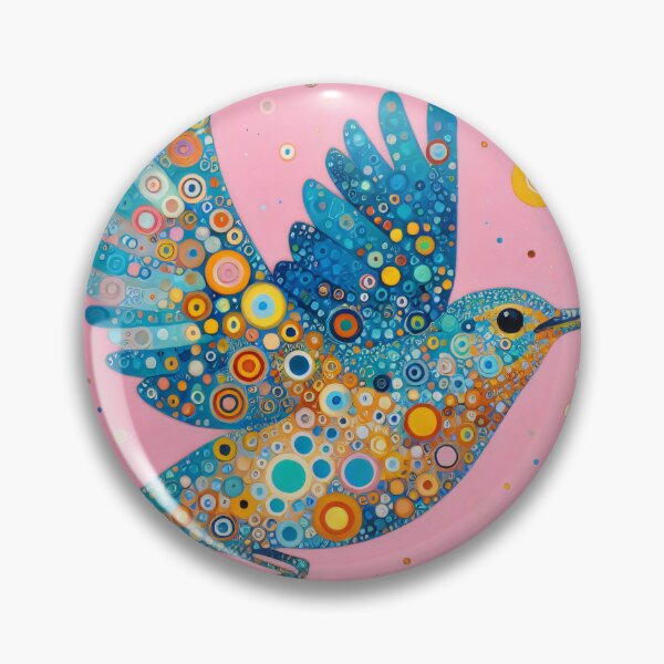Item preview, Beautiful Blue Song Thrush in Flight by heidiannemorris © designed and sold by FOLK ART FUSION by heidiannemorris.