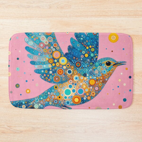 Item preview, Beautiful Blue Song Thrush in Flight by heidiannemorris © designed and sold by FOLK ART FUSION by heidiannemorris.
