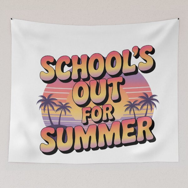 Item preview, School’s Out for Summer | Retro Sunset Palm Vacation Digital Art 2025 designed and sold by AnnDesignStudio.