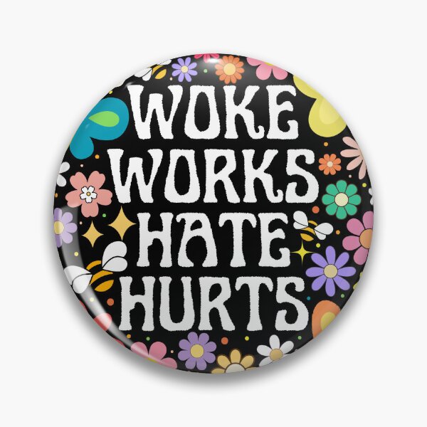 Item preview, Woke Works Hate Hurts Floral Art designed and sold by The Tower Project.