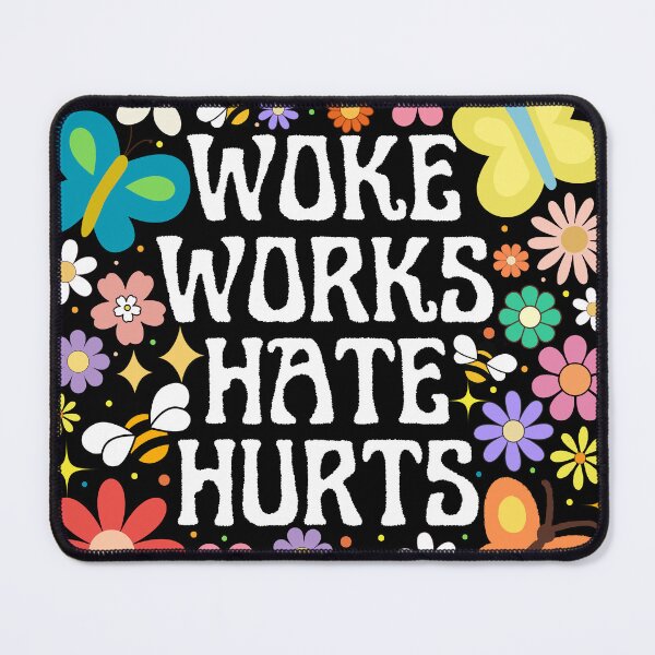 Item preview, Woke Works Hate Hurts Floral Art designed and sold by The Tower Project.
