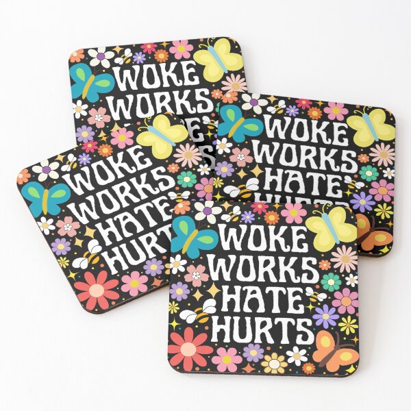Item preview, Woke Works Hate Hurts Floral Art designed and sold by The Tower Project.