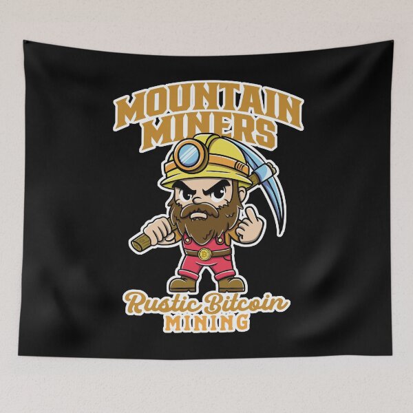 Item preview, Mountain Miner Crypto - Rustic Bitcoin Minin designed and sold by ImaginarStore.