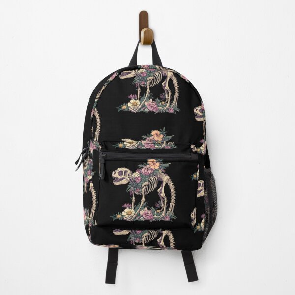 Item preview, Floral Dinosaur Skeleton Art - T-Rex Bones with Vintage Flowers designed and sold by Kollibri.