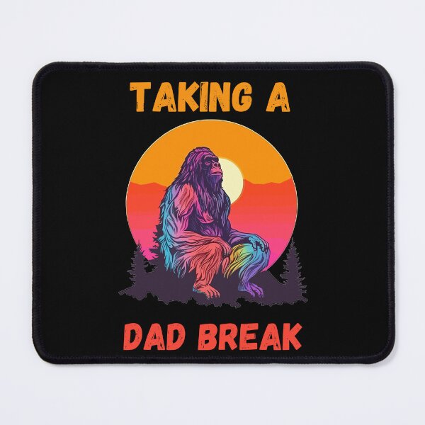 Item preview, Funny Bigfoot Dad Taking a Break Retro Sunset Silhouette designed and sold by TheSwagShack.