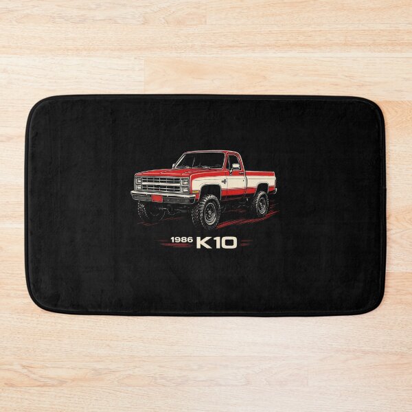 Item preview, 1986 Chevy K10 4x4 in Bold Red and White Two-Tone Lifted Style designed and sold by TheArtOfCar.