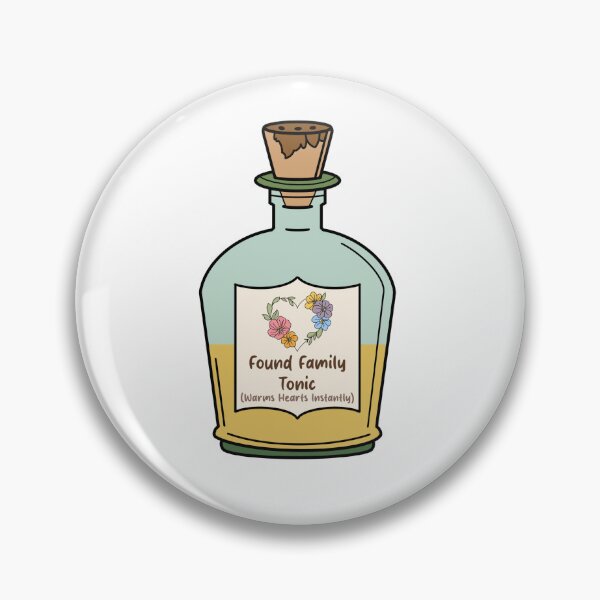 Item preview, Found Family Tonic - Warms Hearts Instantly | Cozy Book Lover Sticker for Chosen Family Tropes designed and sold by OceaneZwDesigns.