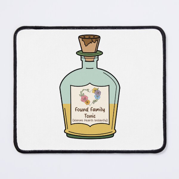 Item preview, Found Family Tonic - Warms Hearts Instantly | Cozy Book Lover Sticker for Chosen Family Tropes designed and sold by OceaneZwDesigns.