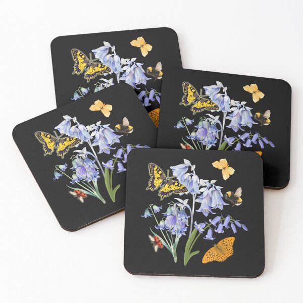 Item preview, Virginia Bluebells Butterflies Pollinator Native Flowers Colorful Design designed and sold by EarthArtDesigns.