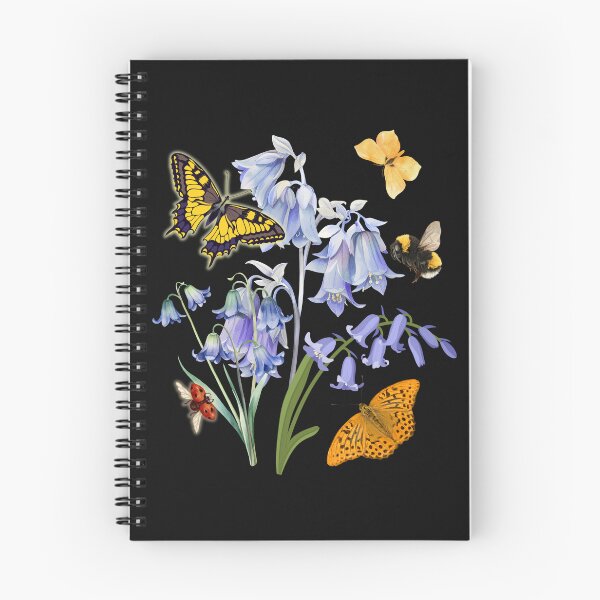 Item preview, Virginia Bluebells Butterflies Pollinator Native Flowers Colorful Design designed and sold by EarthArtDesigns.