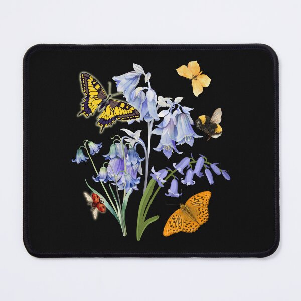 Item preview, Virginia Bluebells Butterflies Pollinator Native Flowers Colorful Design designed and sold by EarthArtDesigns.
