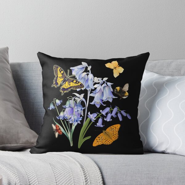 Item preview, Virginia Bluebells Butterflies Pollinator Native Flowers Colorful Design designed and sold by EarthArtDesigns.