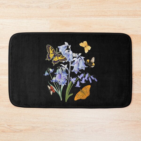 Item preview, Virginia Bluebells Butterflies Pollinator Native Flowers Colorful Design designed and sold by EarthArtDesigns.