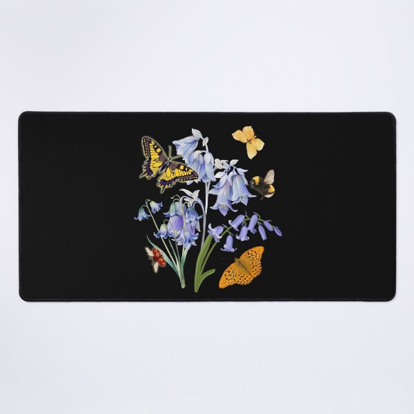 Item preview, Virginia Bluebells Butterflies Pollinator Native Flowers Colorful Design designed and sold by EarthArtDesigns.