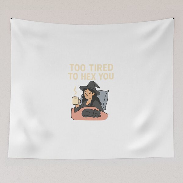 Item preview, Too Tired To Hex You – Sleepy Witch Funny Quote T-Shirt designed and sold by THE STYLE LAB.