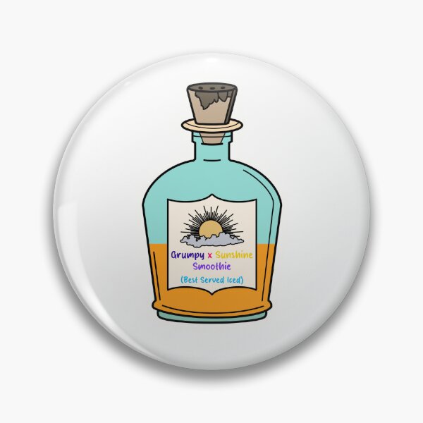 Item preview, Grumpy x Sunshine Smoothie - Best Served Iced | Romance Trope Sticker for Opposites-Attract Lovers designed and sold by OceaneZwDesigns.