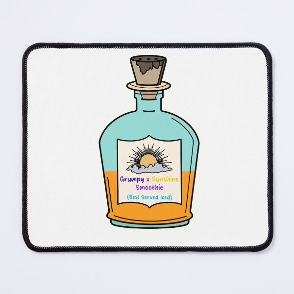 Item preview, Grumpy x Sunshine Smoothie - Best Served Iced | Romance Trope Sticker for Opposites-Attract Lovers designed and sold by OceaneZwDesigns.