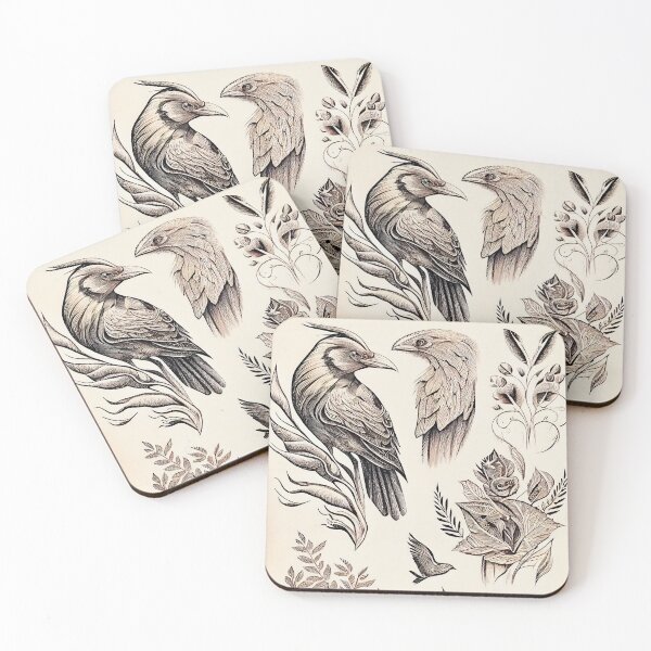 Item preview, Ornithological Study: Vintage Birds & Botanicals designed and sold by ShadowAndSlate.