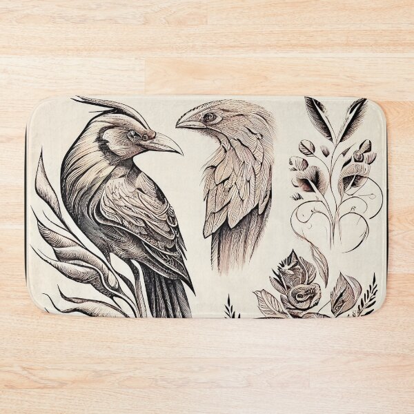 Item preview, Ornithological Study: Vintage Birds & Botanicals designed and sold by ShadowAndSlate.