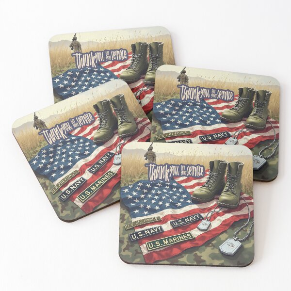 Item preview, THANK YOU FOR YOUR SERVICE designed and sold by alegnacreates.