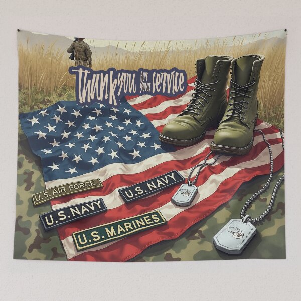 Item preview, THANK YOU FOR YOUR SERVICE designed and sold by alegnacreates.