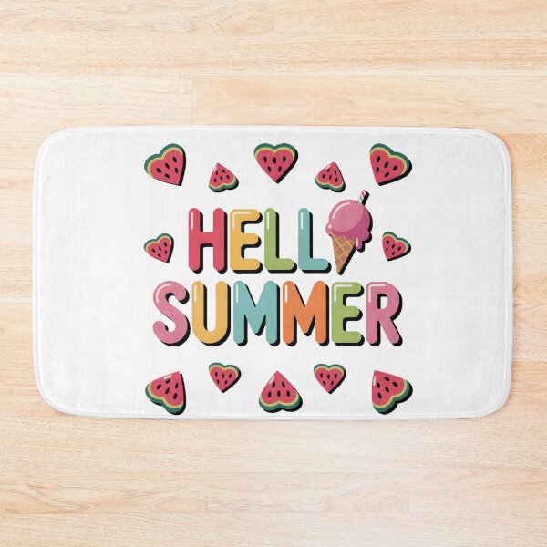 Item preview, Hello Summer | Cute Watermelon & Ice Cream Retro Digital Art 2025 designed and sold by AnnDesignStudio.