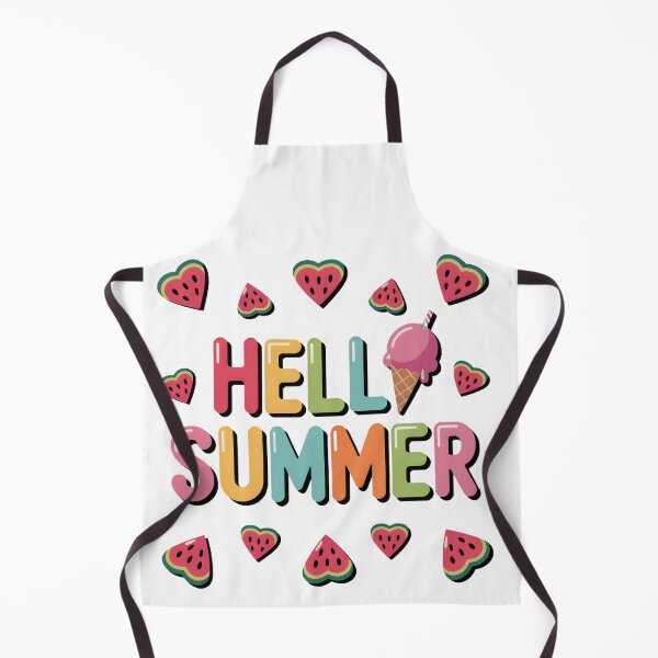 Item preview, Hello Summer | Cute Watermelon & Ice Cream Retro Digital Art 2025 designed and sold by AnnDesignStudio.