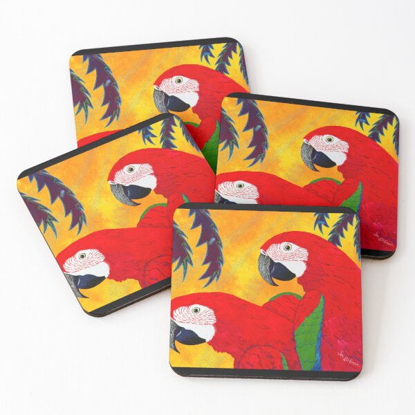 Item preview, Twin Scarlet Macaw Parrots designed and sold by 141Gifts.