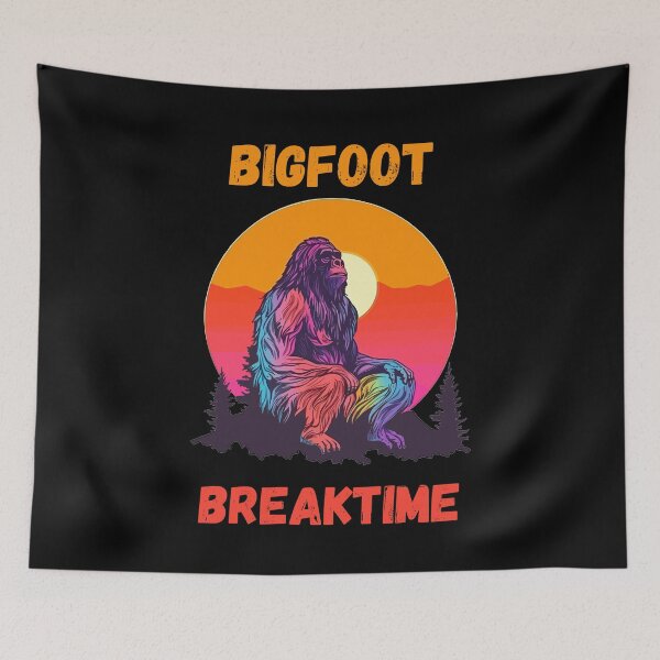 Item preview, Funny Bigfoot Taking a Break Retro Sunset Silhouette designed and sold by TheSwagShack.